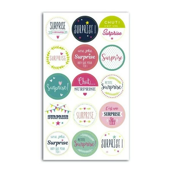 Draeger By Toga 15 Pastilles Autocollantes Pour Emballage Cadeau - Surprise 1 Draeger By Toga 15 Pastilles Autocollantes Pour Emballage Cadeau - Surprise