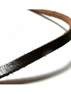 Perlesmania 150109113258 PAX 5m De Cordon Cuir Veritable Plat 3mm Marron