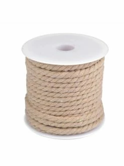 Czech Beads Exclusive 15m De La Toile De Jute Torsadé Cordon En Coton / Corde Ø5mm, Macramé Fil, Cordon Macrame, Cordon De