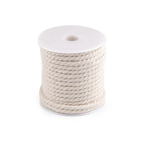Czech Beads Exclusive 15m Écru Lumière Torsadé Cordon En Coton / Corde Ø5mm, Cordon Macrame, Cordon De La Décoration, De L 2 Czech Beads Exclusive 15m Écru Lumière Torsadé Cordon En Coton / Corde Ø5mm, Cordon Macrame, Cordon De La Décoration, De L – Image 2