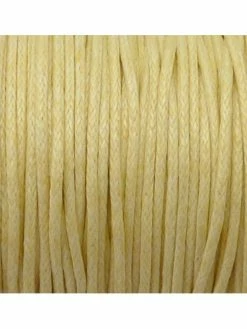 La Cuisine Des Perles 15m Fil Coton Légèrement Ciré 1mm Crème, Beige, Jaune Pâle 1mm