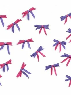 Passioncreationcollection 16 Nœuds En Ruban De Satin 3 Mm Rose/Violet Scrapbooking Couture