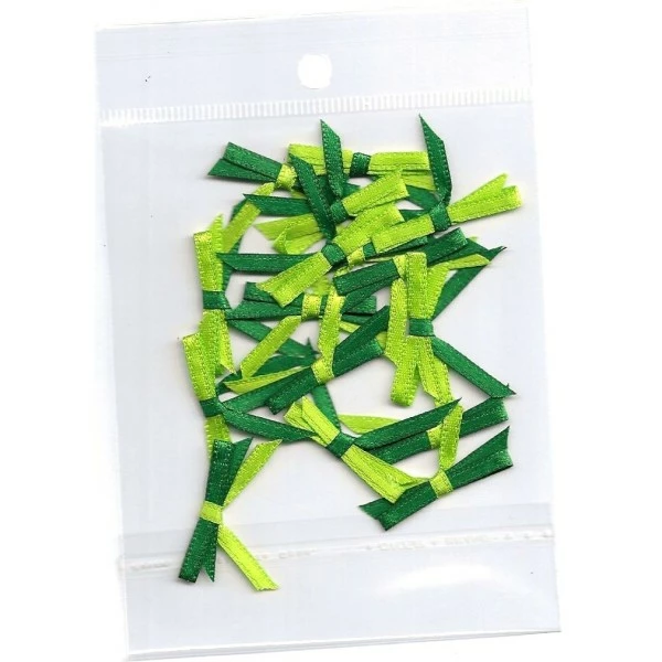 Passioncreationcollection 16 Nœuds En Ruban De Satin 3 Mm Vert/Vert Scrapbooking Couture 2 Passioncreationcollection 16 Nœuds En Ruban De Satin 3 Mm Vert/Vert Scrapbooking Couture – Image 2