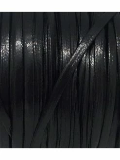 La Cuisine Des Perles 1m Lanière Cuir Synthétique Couleur Noir 2,5mm Aspect Brillant Vernis Idéal Bracelet Multirangs