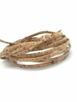 La Cuisine Des Perles 1m Lanière Liège 3mm X 1,5mm De Couleur Naturelle Marron Clair Cordon Liège