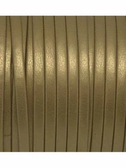 La Cuisine Des Perles 1m Lanière Simili Cuir 3mm De Couleur Or Pâle, Beige, Effet Nacré