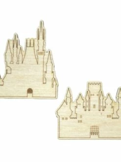 Czech Beads Exclusive 1pc 2 Fairy Tail Château De Contreplaqué De Scrapbooking En Aggloméré De Bois De Découpe D'Évidement