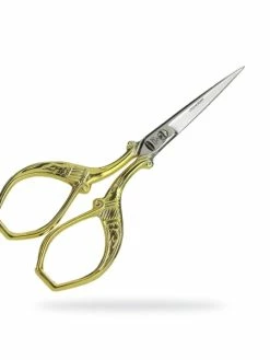 Czech Beads Exclusive 1pc 24k Plaqué Or De Style Vintage Floral En Acier Au Carbone Italien Broderie Couture Ciseaux De Co