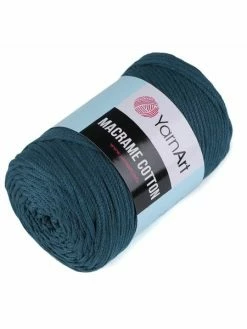 Czech Beads Exclusive 1pc 27 (789) Paraffine Bleu Fil à Tricoter Macramé De Coton 250g, Crochet De Coton, Corde De Coton,