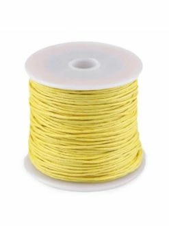 Czech Beads Exclusive 1pc 48 Jonquille Jaune En Coton Ciré Ø 1mm, Cordons De Perles, Boho Bracelet, La Prise De Conscience