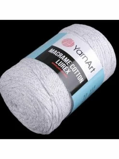 Czech Beads Exclusive 1pc (720) Argent Blanc Du Fil à Tricoter Macramé De Coton Lurex 250g, Fil De Coton, Crochet De Coton -V-Zug shop 1pc 720 argent blanc du fil a tricoter macrame de coton lurex 250g fil de coton crochet de coton p 4