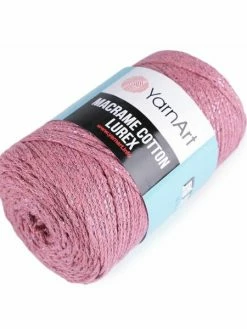 Czech Beads Exclusive 1pc (743) Vintage Rose Du Fil à Tricoter Macramé De Coton Lurex 250g, Fil De Coton, Crochet De Coton