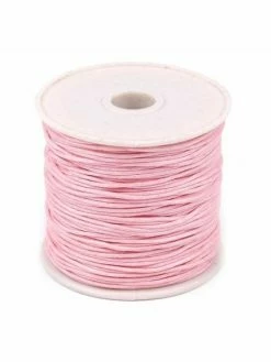 Czech Beads Exclusive 1pc Bébé Rose En Coton Ciré Ø 1 Mm, Bracelet De L'Amitié, De La Bohème Bracelet, La Prise De Conscie