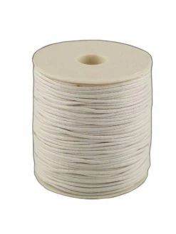 Czech Beads Exclusive 1pc Blanc En Coton Ciré Ø1,5-2mm, Des Ficelles, Des Cordes Et Des Chaînes, Mercerie