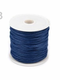 Czech Beads Exclusive 1pc Bleu Coton Ciré Ø 1 Mm, Bracelet De L'Amitié, De La Bohème Bracelet, La Prise De Conscience Des