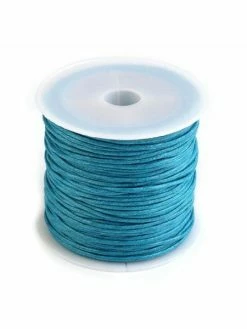 Czech Beads Exclusive 1pc De La Lumière Bleue En Coton Ciré Ø0.8 Mm, Bracelet De L'Amitié, De La Bohème Bracelet, La Prise