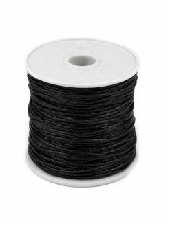 Czech Beads Exclusive 1pc Noir En Coton Ciré Ø0.8 Mm, Bracelet De L'Amitié, De La Bohème Bracelet, La Prise De Conscience