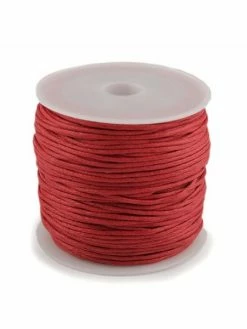 Czech Beads Exclusive 1pc Rouge En Coton Ciré Ø0.8 Mm, Bracelet De L'Amitié, De La Bohème Bracelet, La Prise De Conscience