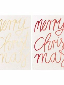 Rico Design 2 Cartes Postales Merry Christmas