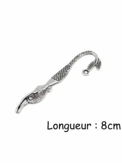 La Cuisine Des Perles 2 Marques Pages Sirène À Personaliser Argenté En Métal 8cm