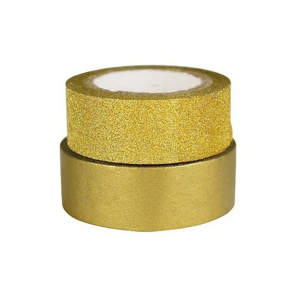 2 Rubans Adhésifs - Or - Doré Pailleté - Scrapbooking - CTOP 1 2 Rubans Adhésifs - Or - Doré Pailleté - Scrapbooking - CTOP