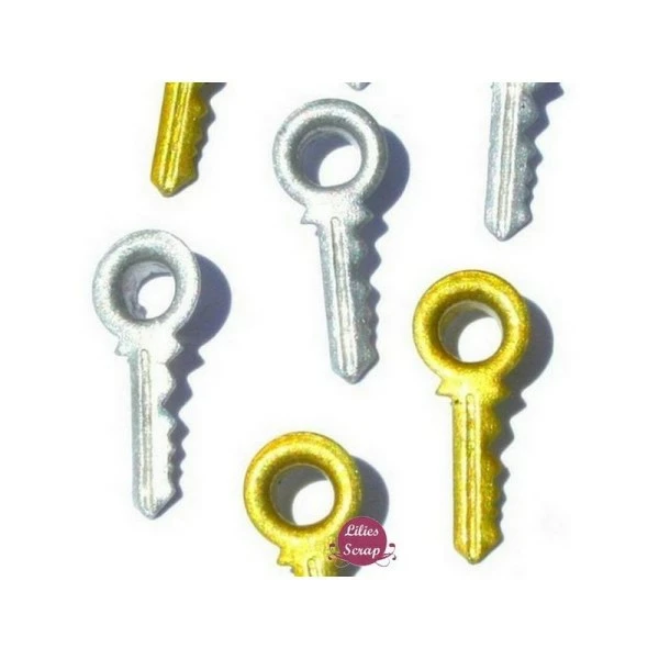 EYELET OUTLET 20 Oeillets Clés Or Et Argent 1/8 15 Mm Eyelets Quicklets Scrapbooking 1 EYELET OUTLET 20 Oeillets Clés Or Et Argent 1/8 15 Mm Eyelets Quicklets Scrapbooking