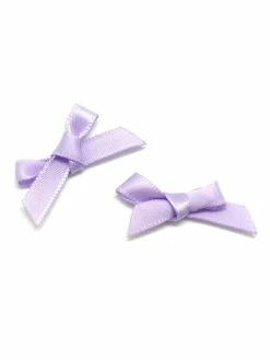 La Cuisine Des Perles 20 Petits Noeuds En Ruban De 7mm Satiné Parme, Mauve