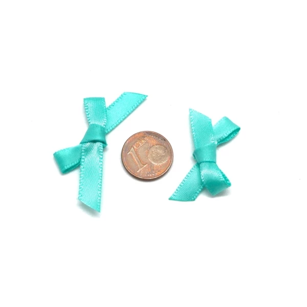 La Cuisine Des Perles 20 Petits Noeuds En Ruban De 7mm Satiné Vert Menthe À L'eau 2 La Cuisine Des Perles 20 Petits Noeuds En Ruban De 7mm Satiné Vert Menthe À L'eau – Image 2