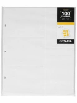 Ostaria 20 Pochettes Perforees Pour Albums Photos Rechargeable 32008