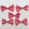 Tricot Créations 20 X Noeuds En Ruban Vichy Petits Carreaux : Rose - 2374