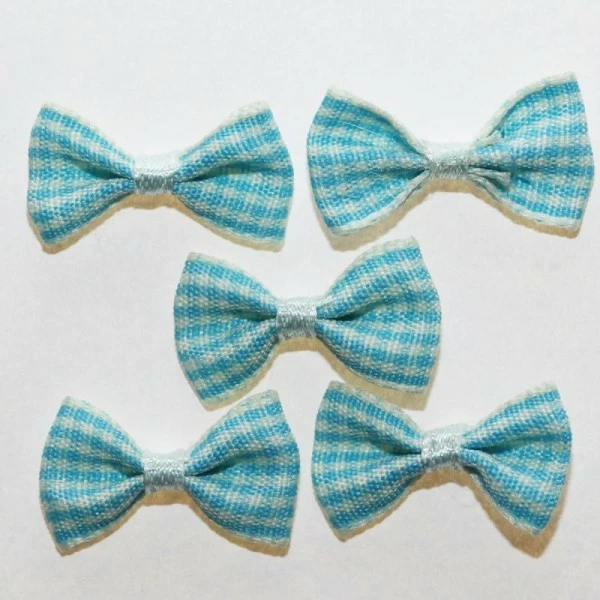 Tricot Créations 20 X Noeuds En Ruban Vichy Petits Carreaux : Turquoise - 2376 1 Tricot Créations 20 X Noeuds En Ruban Vichy Petits Carreaux : Turquoise - 2376