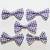 Tricot Créations 20 X Noeuds En Ruban Vichy Petits Carreaux : Violet - 2377
