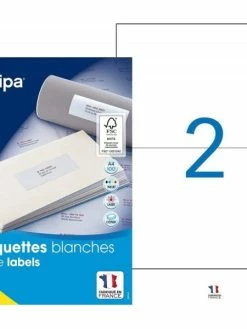 Apli Agipa 200 Étiquettes Blanches - A4 - 210X148,5Mm - Multi-Usage - Agipa 119016