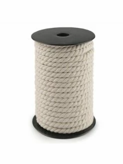 Czech Beads Exclusive 20m Écru Lumière Torsadé Cordon En Coton / Corde De 8mm, Cordon Macrame, Cordon De La Décoration, De