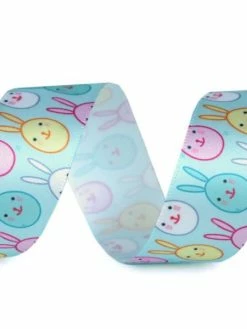 Czech Beads Exclusive 22,5 M De Orget-moi-pas De Bleu De Pâques, Ruban De Satin Largeur 24mm Lapin, Bricolage à Guillotine