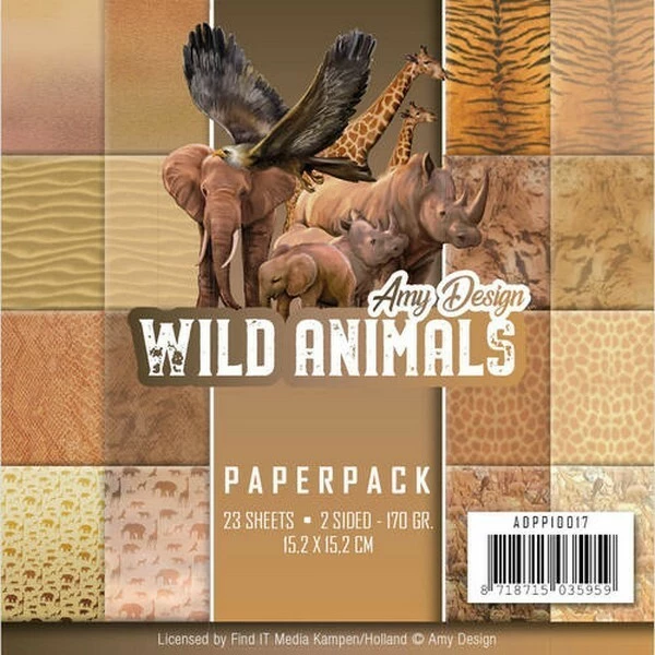 23 Papiers Scrapbooking 15,2 X 15,2 Cm Album Faire Part Carte Amy Design WILD ANIMALS 1 23 Papiers Scrapbooking 15,2 X 15,2 Cm Album Faire Part Carte Amy Design WILD ANIMALS