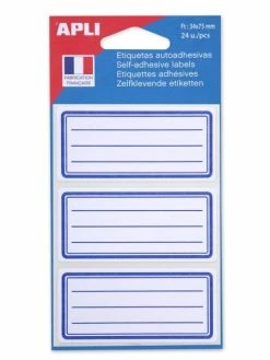 Apli 24 Etiquettes Scolaires - Bleu