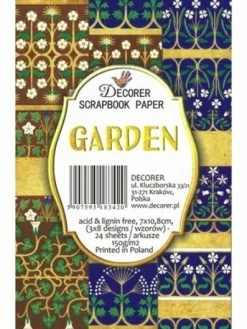 24 Mini Papiers Fantaisis Image 7 X 10,8 Cm DECORER GARDEN