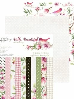 24 Papiers Imprimés Scrapbooking 15 X 15 Cm PIATEK HELLO BEAUTIFUL