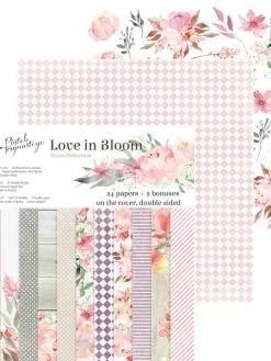 24 Papiers Imprimés Scrapbooking 15 X 15 Cm PIATEK LOVE IN BLOOM