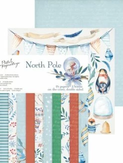 24 Papiers Imprimés Scrapbooking 15 X 15 Cm PIATEK NORTH POLE