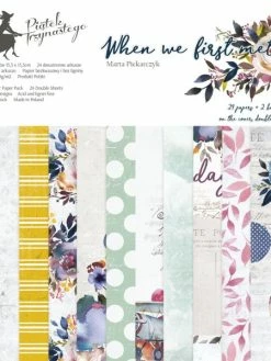 24 Papiers Imprimés Scrapbooking 15 X 15 Cm PIATEK WHEN ME FIRST MET