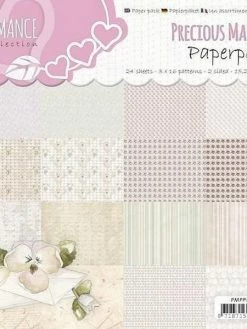 PRECIOUS MARIEKE 24 Papiers Scrapbooking 15,2 X 15,2 Cm Album Faire Part Carte Precious Martieke ROMANCE