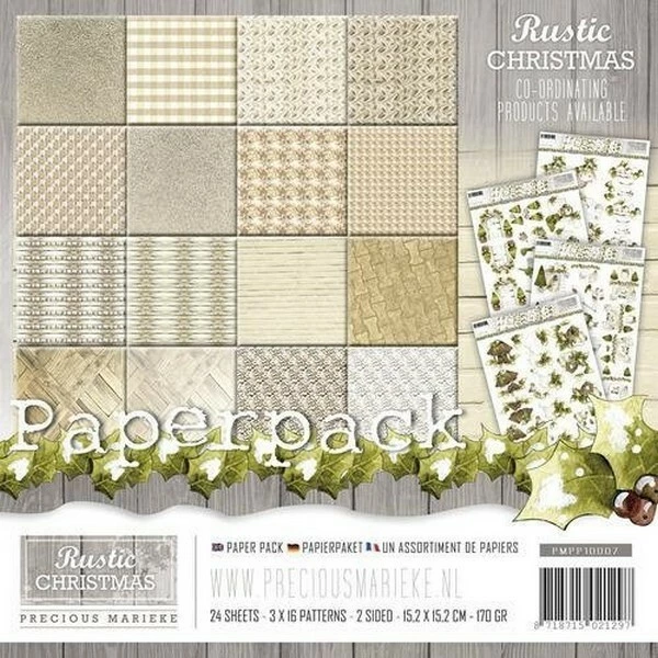 PRECIOUS MARIEKE 24 Papiers Scrapbooking 15,2 X 15,2 Cm Album Faire Part Carte Precious Martieke RUSTIC CHRISTMAS 1 PRECIOUS MARIEKE 24 Papiers Scrapbooking 15,2 X 15,2 Cm Album Faire Part Carte Precious Martieke RUSTIC CHRISTMAS