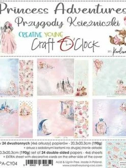 CRAFT O CLOCK 24 Papiers Scrapbooking 20 X 20 Cm Craft O Clock PRINCESS ADVENTURES