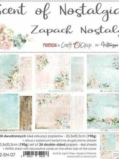 CRAFT O CLOCK 24 Papiers Scrapbooking 20 X 20 Cm Craft O Clock SCENT OF NOSTALGIA