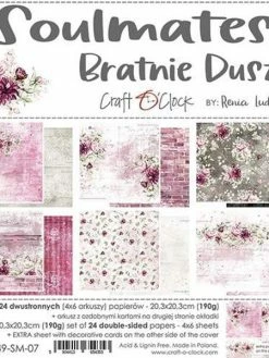 CRAFT O CLOCK 24 Papiers Scrapbooking 20 X 20 Cm Craft O Clock SOULMATES