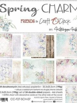 CRAFT O CLOCK 24 Papiers Scrapbooking 20 X 20 Cm Craft O Clock SPRING CHARM