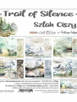 CRAFT O CLOCK 24 Papiers Scrapbooking 20 X 20 Cm Craft O Clock TRAIL OF SILENCE