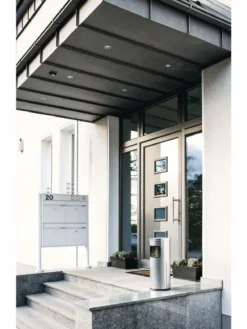 Durable Poubelles Avec Cendrier 19 L, Argenté - Poubelle -V-Zug shop 242030 3 5 scaled